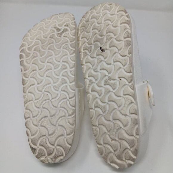 Birkenstock Gizeh white plastic sandals for women size USED US 7 EUR 38 - Picture 4 of 6